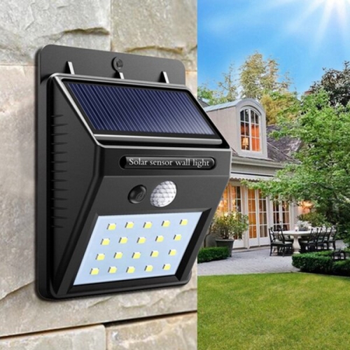 SolarSensor Napelemes mozgásérzékelős falilámpa (S20LED)