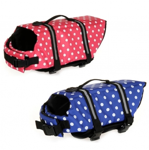 PRÉMIUM KISÁLLAT MENTŐ ÉS ÚSZÓMELLÉNY - PÖTTYÖS -XL