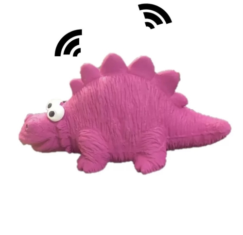 CSIPOGÓ LATEX GUMI KUTYAJÁTÉK-DÍNÓ-PINK