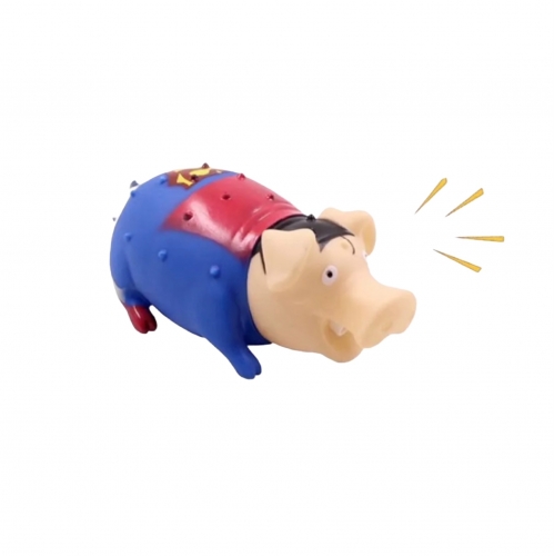 RÖFÖGŐ GUMIMALAC KUTYAJÁTÉK-SUPER PIG