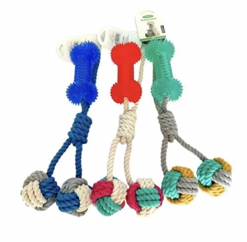 RÁGÓKÖTÉL ÉS GUMICSONT JÁTÉK KUTYÁKNAK