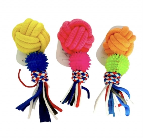 CSOMÓZOTT LABDA-FOGCSISZOLÓS KÖTÉL JÁTÉK KUTYÁKNAK