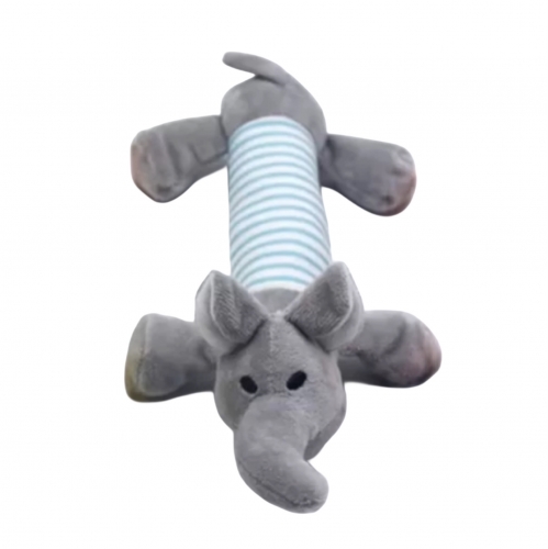 CSIPOGÓ HOSSZÚKÁS PLÜSS KUTYAJÁTÉK-ELEFÁNT