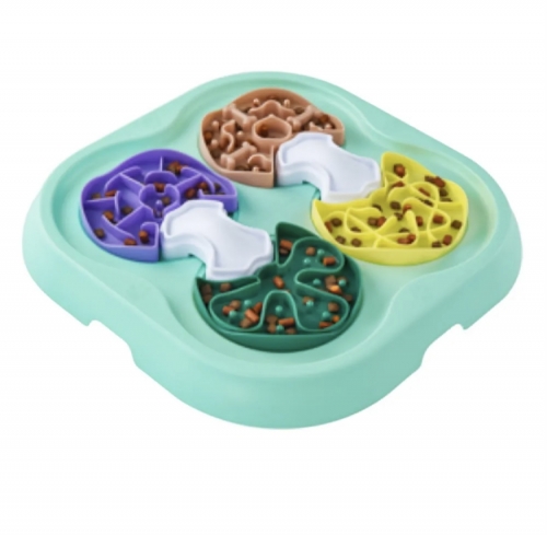 INTERAKTÍV KUTYA ETETŐTÁL FEJLESZTŐ REJTVÉNYEKKEL