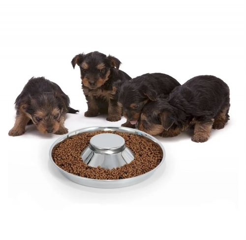 ROZSDAMENTES ETETŐTÁL KÖLYÖK KUTYA LEVÁLASZTÁSÁRA-L