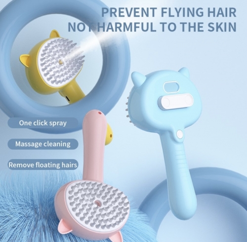 KISÁLLAT GŐZÖLŐS MASSZÁZSKEFE - ÖNTISZTÍTÓ FÉSŰ