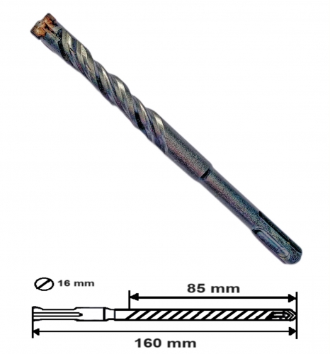 BETON FÚRÓSZÁR 160/85x16mm (B-729)