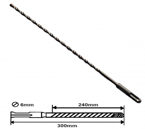 BETON FÚRÓSZÁR 300/240x6mm 