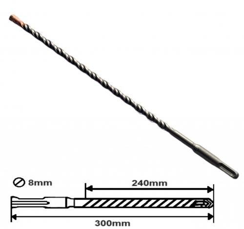 BETON FÚRÓSZÁR 300/240x8mm 