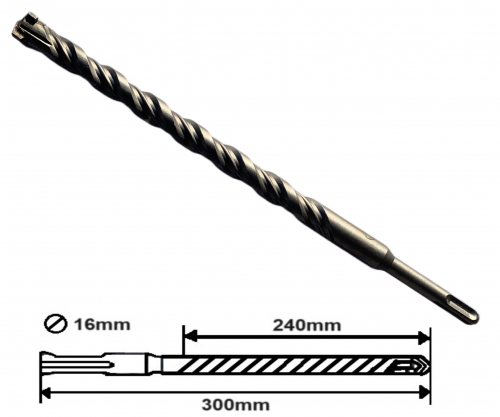 BETON FÚRÓSZÁR 300/240x16mm 