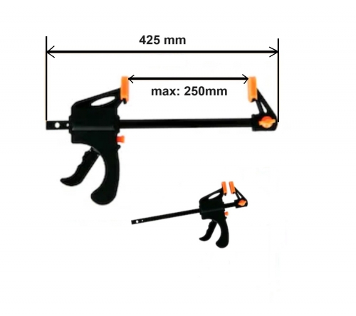 EGYKEZES FÉM PILLANATSZORÍTÓ - ÁCSKAPOCS 250 MM