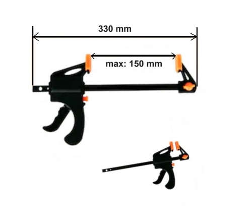 EGYKEZES FÉM PILLANATSZORÍTÓ - ÁCSKAPOCS 150 MM