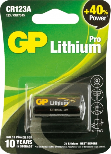 GP CR123A (17345) 3V LITHIUM FOTÓ ELEM