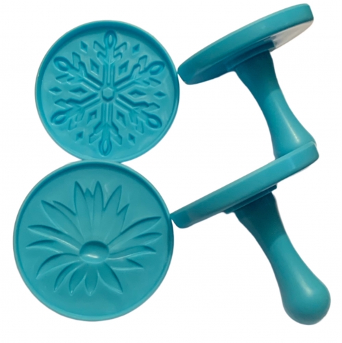 2 DB KEKSZPECSÉT SZETT - LÓTUSZVIRÁG ÉS HÓPEHELY