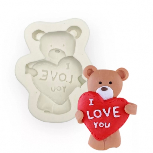 SZILIKON FONDANT MINTÁZÓ - MACI SZIVVEL