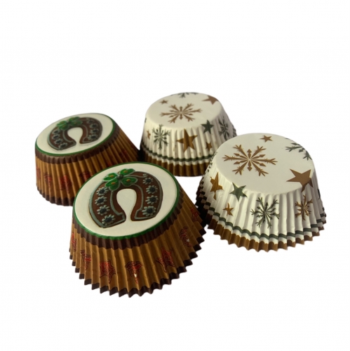 50 DB KARÁCSONYI MUFFIN PAPÍR-HÓPEHELY,PATKÓ-11CM