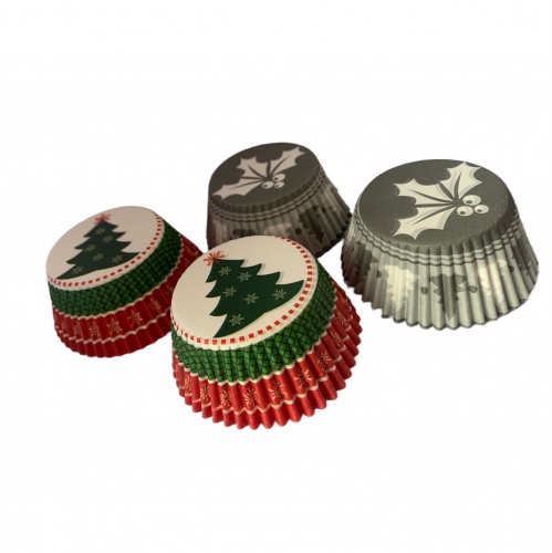 50 DB KARÁCSONYI MUFFIN PAPÍR-FENYŐ,FAGYÖNGY-11CM