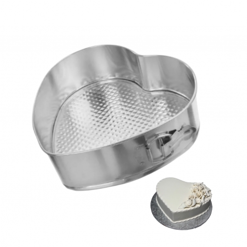 KAPCSOS FÉM TORTAFORMA - SZÍV - 24 CM