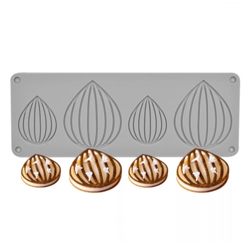 SZILIKON DEKOR, OSTYA, TUILE FORMA -  4 HAGYMA