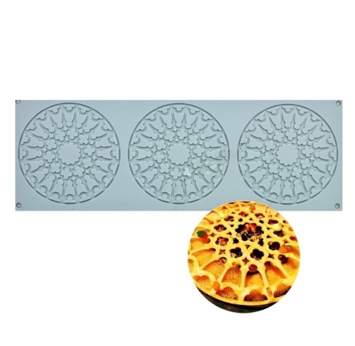 SZILIKON DEKOR, OSTYA, TUILE FORMA - 3 SORMINTÁS KÖR