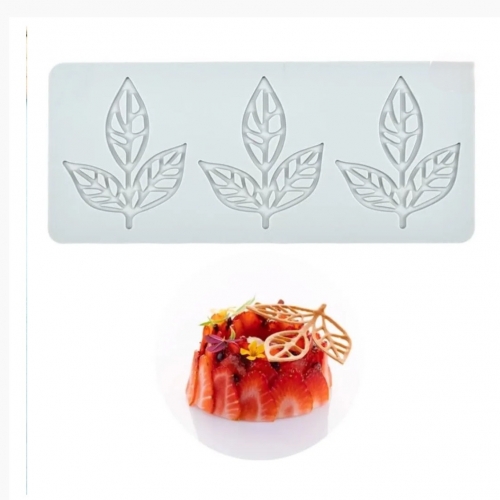 SZILIKON DEKOR, OSTYA, TUILE FORMA - 3 RÉSZES LEVÉL