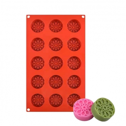 SZILIKON FORMA - MINTÁS KORONG, VIRÁGOS