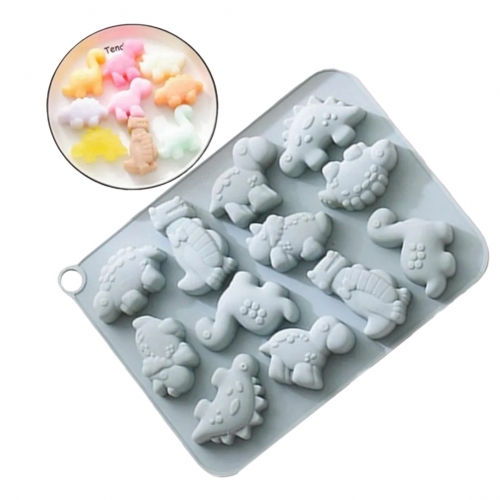 SZILIKON FORMA - 12 KÖZEPES DINÓ 