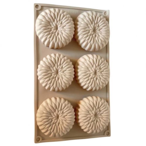 SZILIKON FORMA - 6 DÁLIA VIRÁG