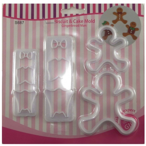 4 RÉSZES FONDANT KISZÚRÓ - MÉZESKALÁCS EMBER