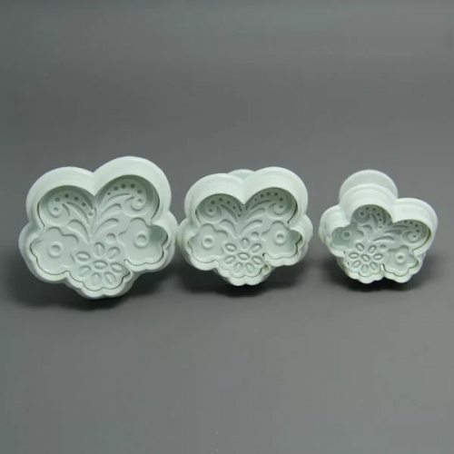 3 DARABOS FONDANT KISZÚRÓ - PILLANGÓ VIRÁG