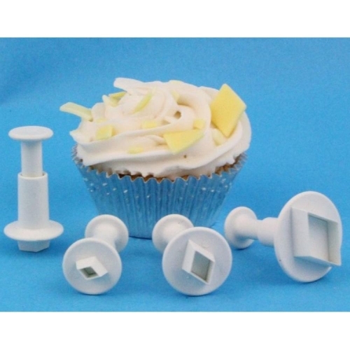 4 DARABOS FONDANT KISZÚRÓ ROMBUSZ , GYÉMÁNT