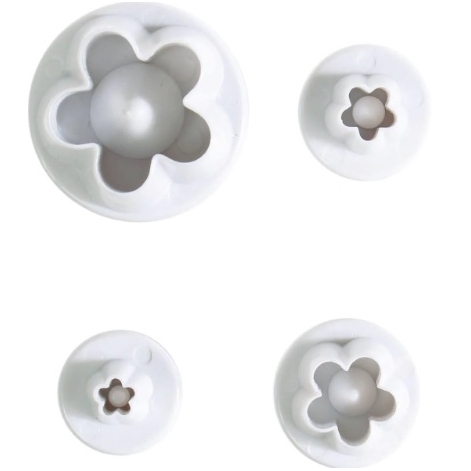 4 DARABOS FONDANT KISZÚRÓ SZETT - CSILLAGVIRÁG