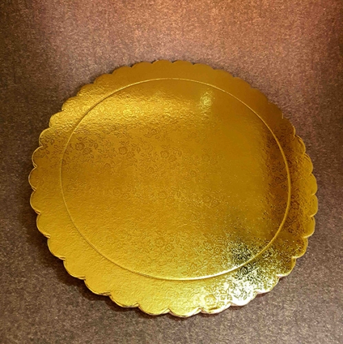 5 DB KEREK TORTADOB, TORTAALÁTÉT - ARANY 30 cm