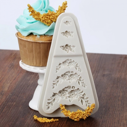 SZILIKON FONDANT MINTÁZÓ - 6 RÓZSA  VIRÁGCSOKOR