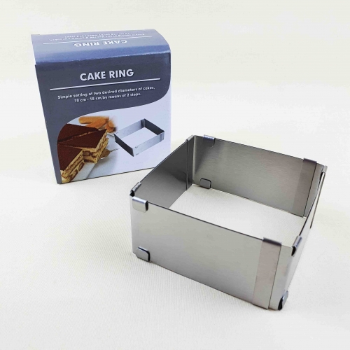 ÁLLÍTHATÓ TORTAFORMA, TORTAKERET - KICSI 10-18 X 10-18 CM