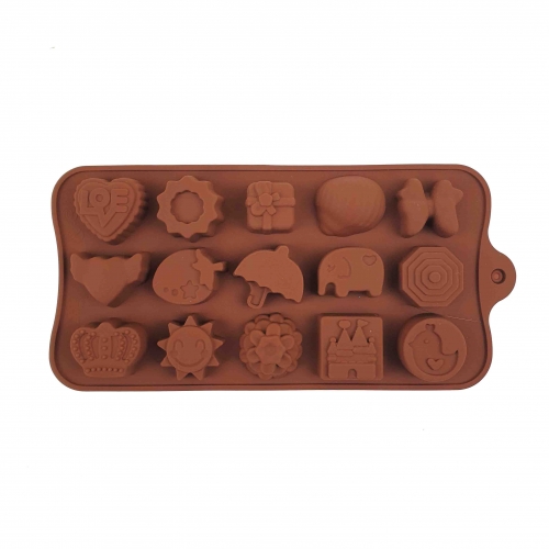 SZILIKON BONBON FORMA - ELEFÁNT, KASTÉLY, KORONA