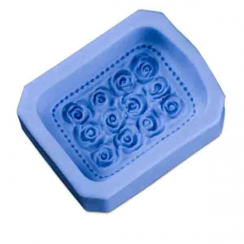 SZILIKON FONDANT MINTÁZÓ - RÓZSA KOCKA