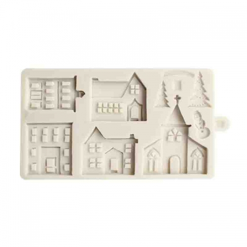 SZILIKON FONDANT MINTÁZÓ - VÁROS, FENYŐ, HÓEMBER