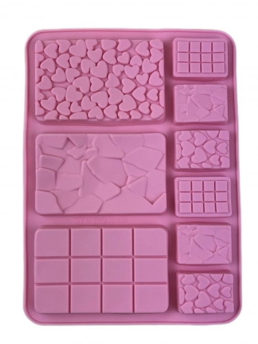 SZILIKON TÁBLÁS CSOKI FORMA  - 9 RÉSZES