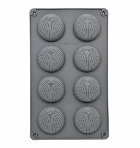 8 RÉSZES SZILIKONFORMA - FÉLGÖMB, KAGYLÓ