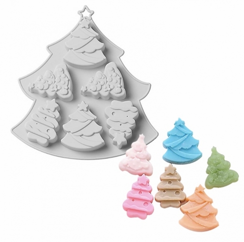 SZILIKON FORMA - 6 KARÁCSONYFA