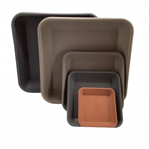 NÉGYSZÖGLETES  MŰANYAG CSERÉPALÁTÉT -17 CM