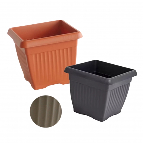 BORDÁS NÉGYSZÖGLETES VIRÁG CSERÉP - 33 CM